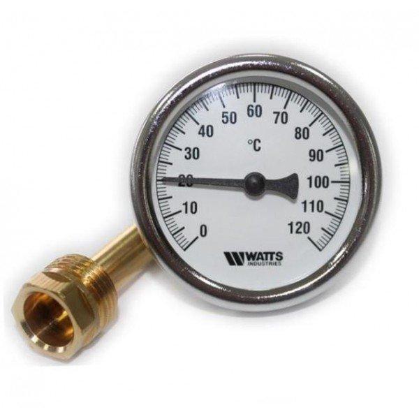 Термометр біметалевий фронтальний Watts F+R801 OR Ø 60 0...120 °C L — 70 мм